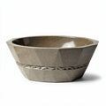 Geometric stone bowl for kitchen serving decorative use 25 x 25 x 10cm